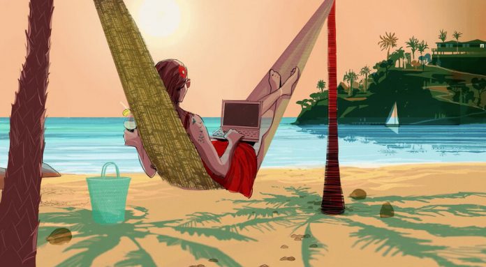 kerja di mana saja - kerja sambil liburan - kerja remote