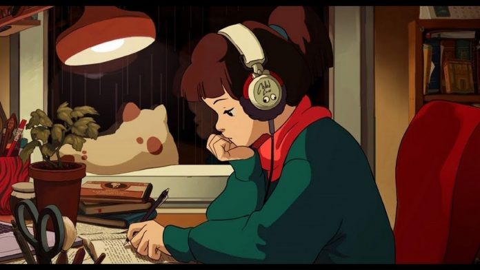bekerja sambil mendengarkan musik