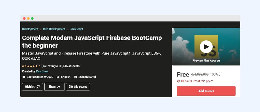 Udemy Complete Modern JavaScript Firebase BootCamp the beginner