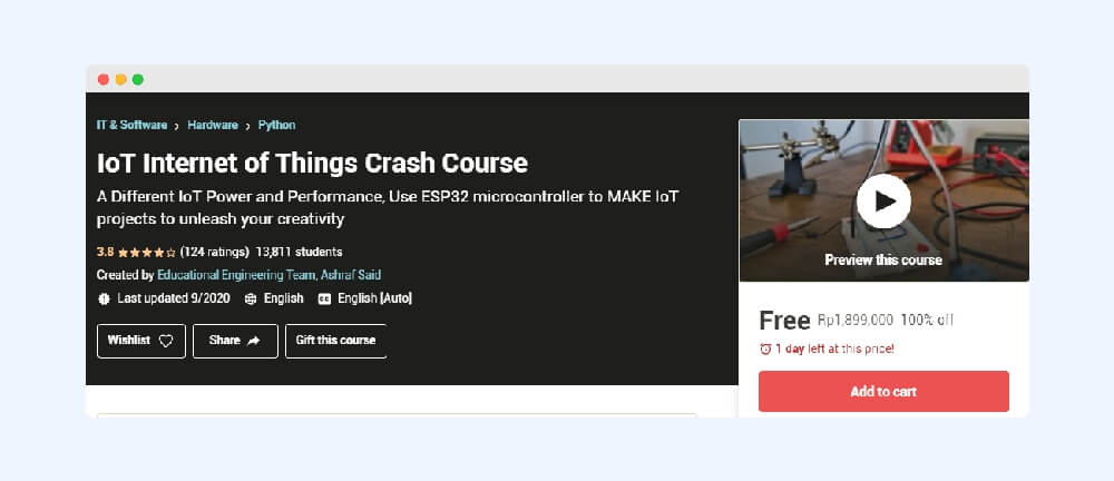 Udemy IoT Internet of Things Crash Course