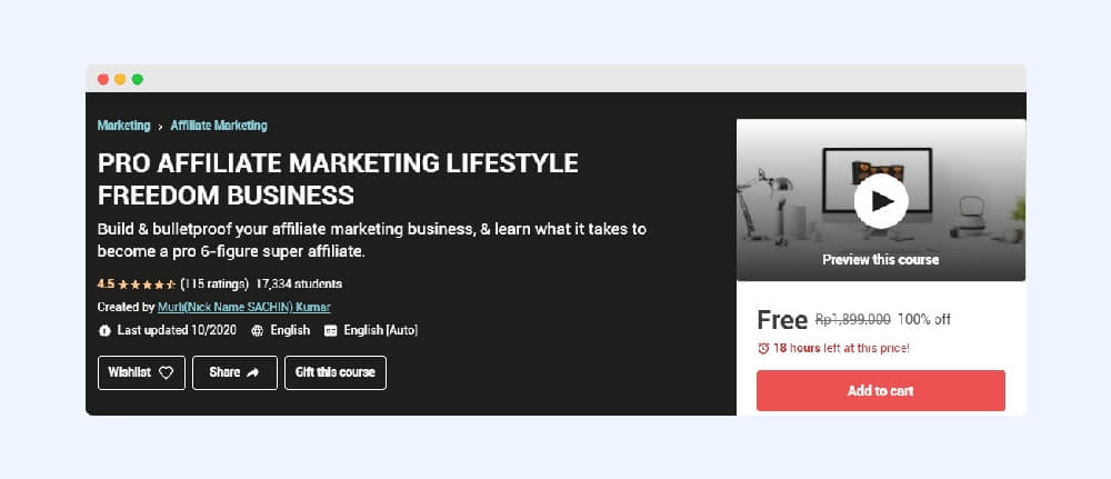 Udemy Pro Affiliate Marketing Lifestyle Freedom Business